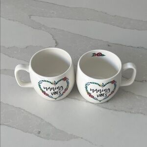 Target Opalhouse Morning Vibes White Porcelain Mug Set of 2